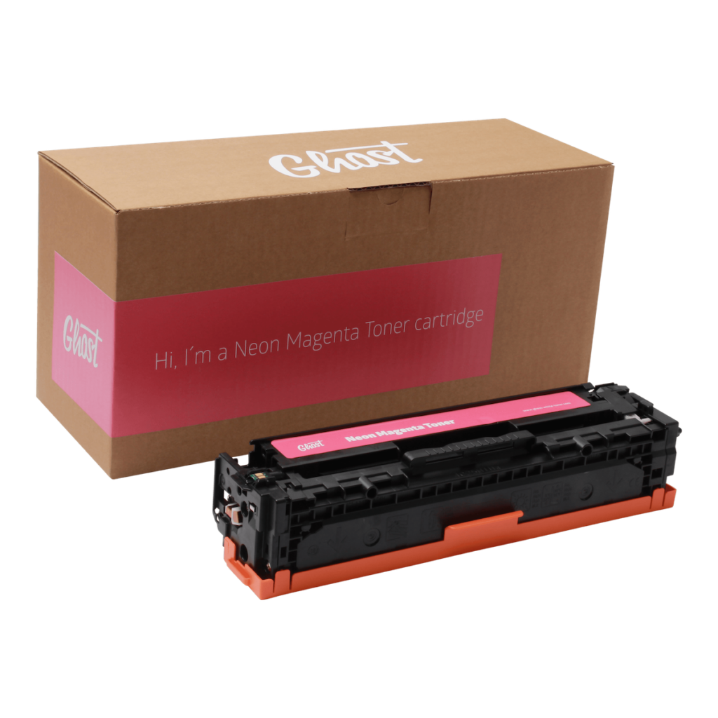 CF212 Little Ghost Neon Magenta Toner mit Verpackung