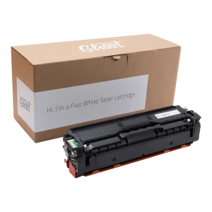 Fluo White Toner Samsung CLP-415 mit Verpackung