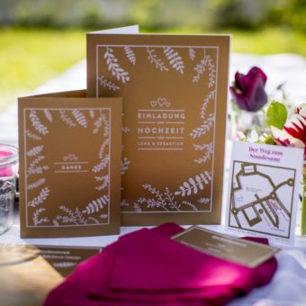 table set decoration and wedding card menu design printed with ghost white toner