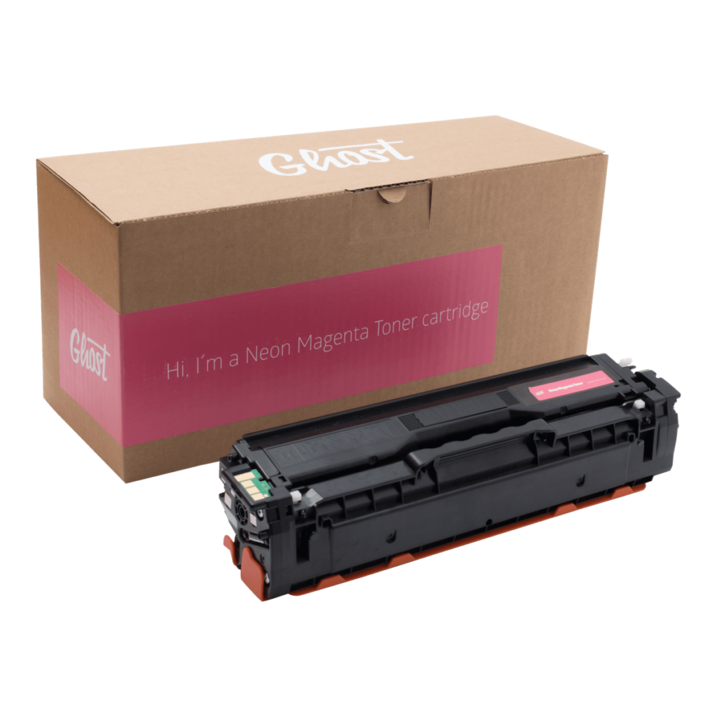 Neon Magenta Toner Samsung CLP-415 mit Verpackung