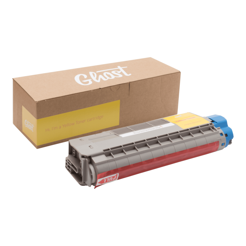 Yellow Toner OKI6410DN mit Verpackung