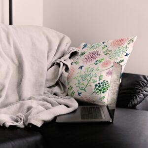 Sublimation Printing with Ghost Sublime Toner on white Pillow with flower pattern