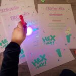 Neon print children birthday party