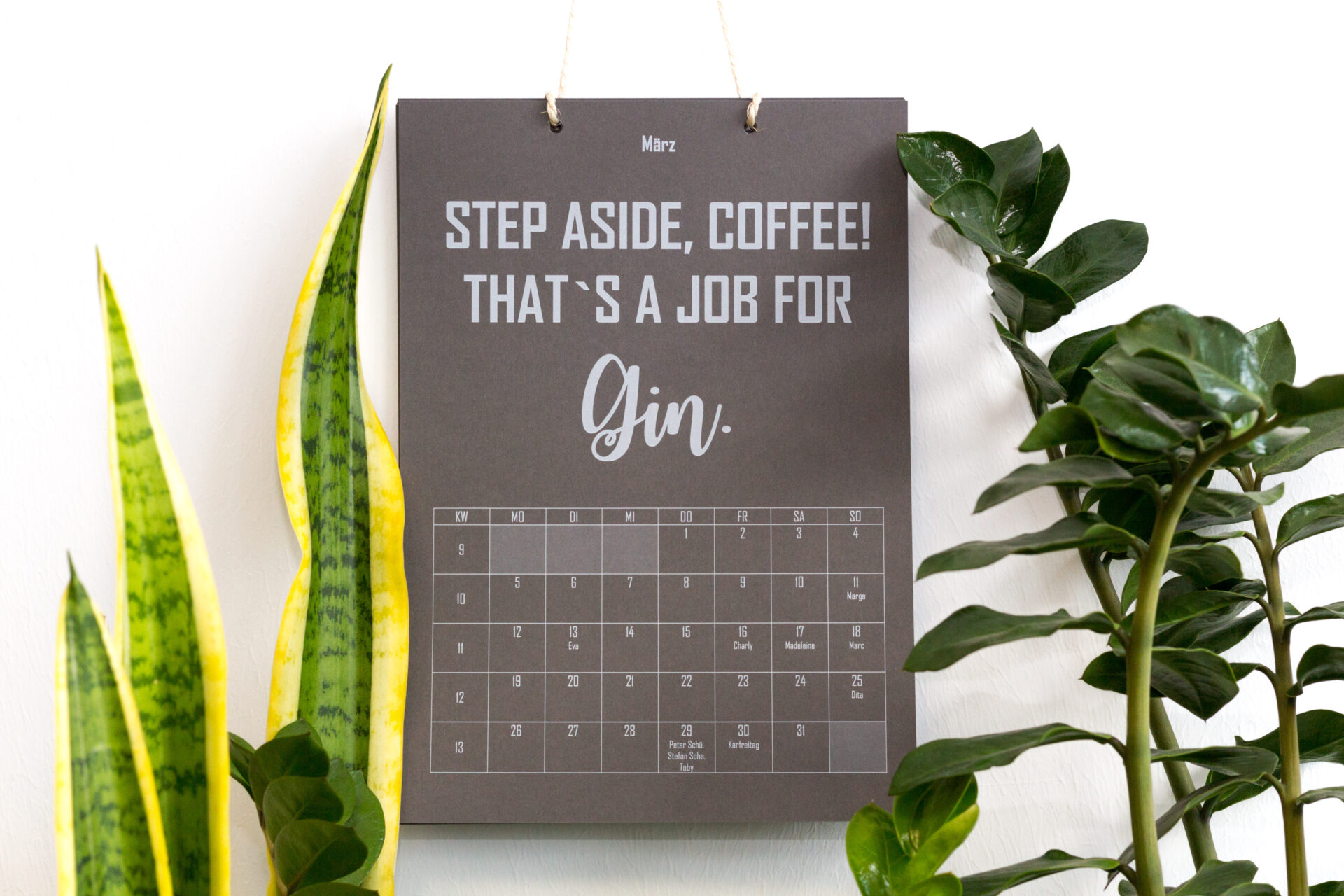 Gin-Kalender mit White Toner bedruckt