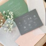 wedding card invitation design printed with ghost white toner