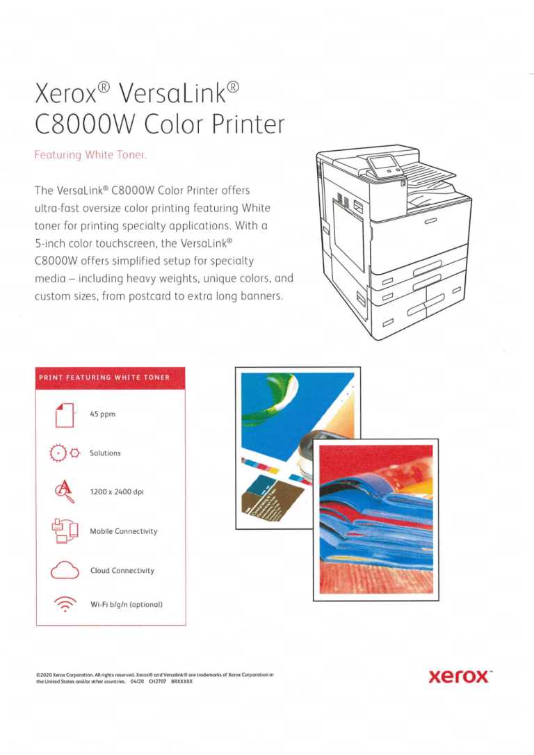 Professional White Toner Printer For Stationery Uses
